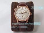 ZF Factory Swiss Jaeger Lecoultre Silver Dial Rose Gold Watch 39mm